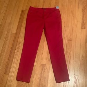 Women red jeans